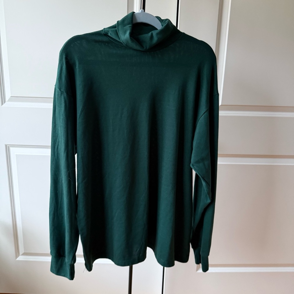 L.L. Bean Men’s Dark Green Long-Sleeve Turtleneck / Base Layer, XXL